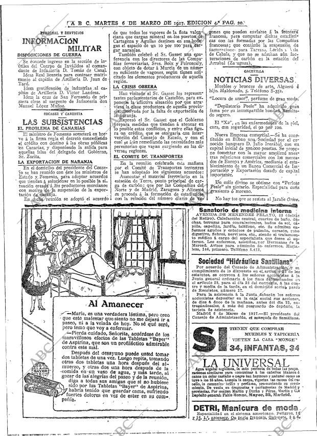 ABC MADRID 06-03-1917 página 20