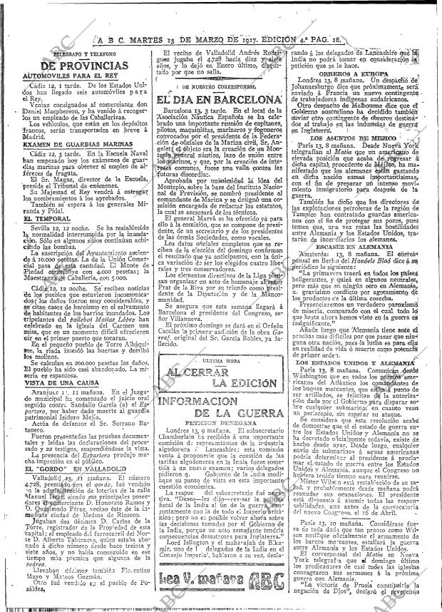 ABC MADRID 13-03-1917 página 16