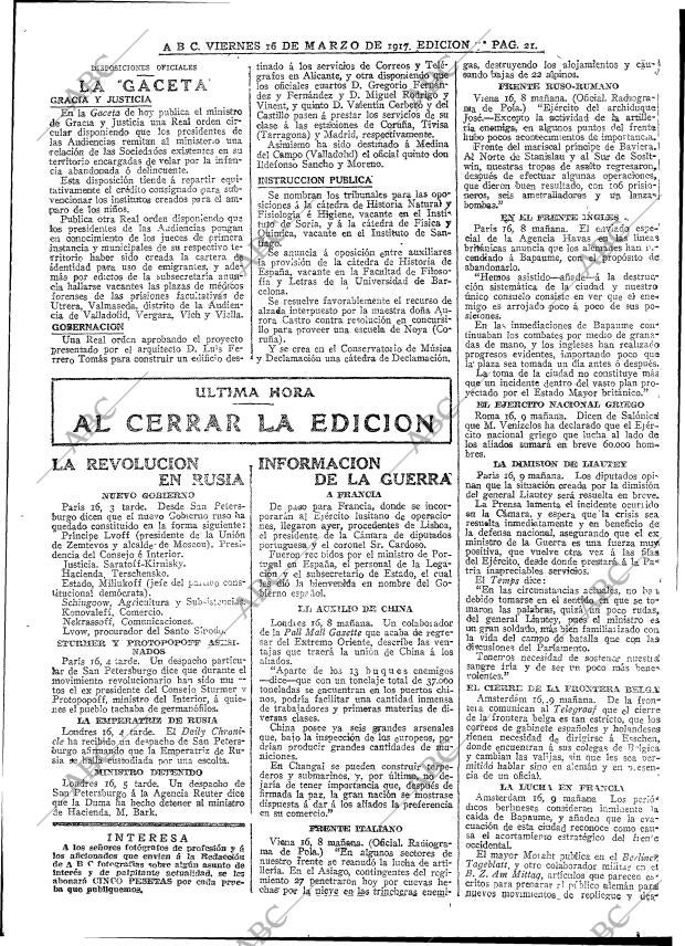 ABC MADRID 16-03-1917 página 21