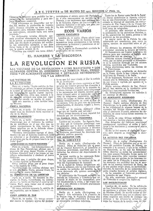 ABC MADRID 22-03-1917 página 11