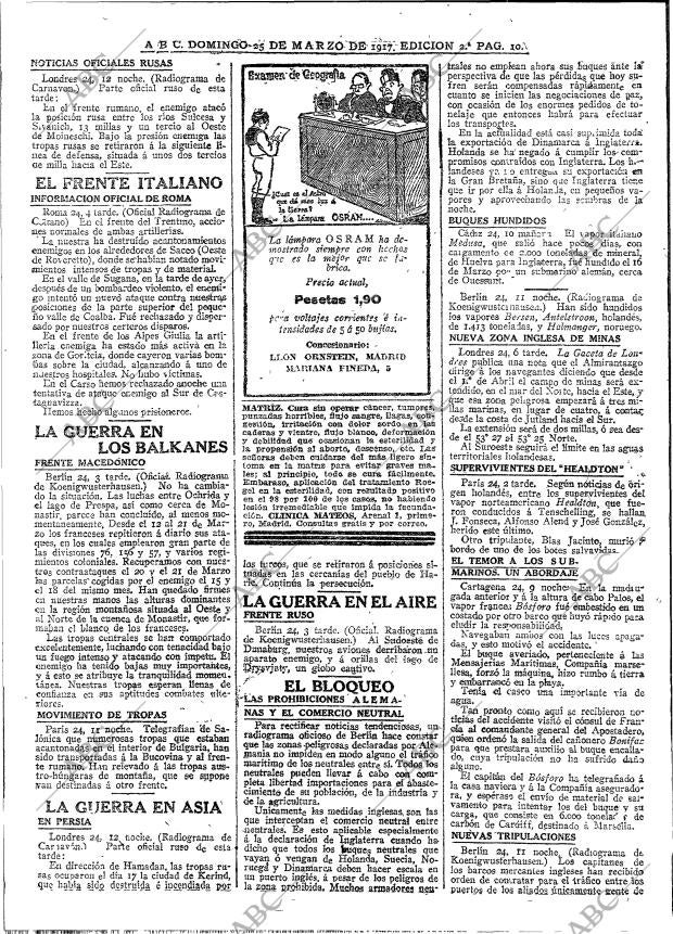 ABC MADRID 25-03-1917 página 10
