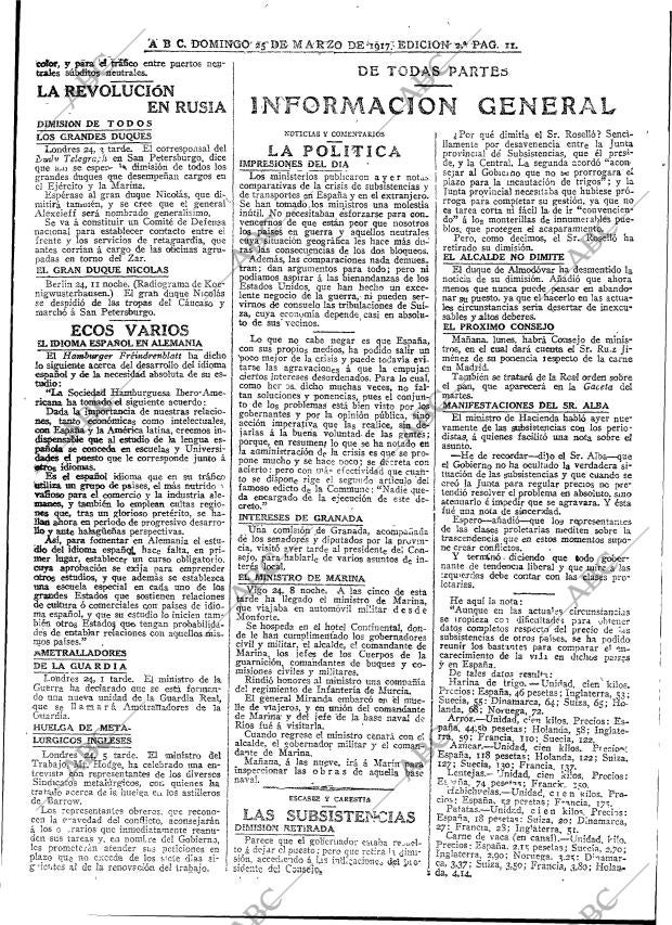 ABC MADRID 25-03-1917 página 11