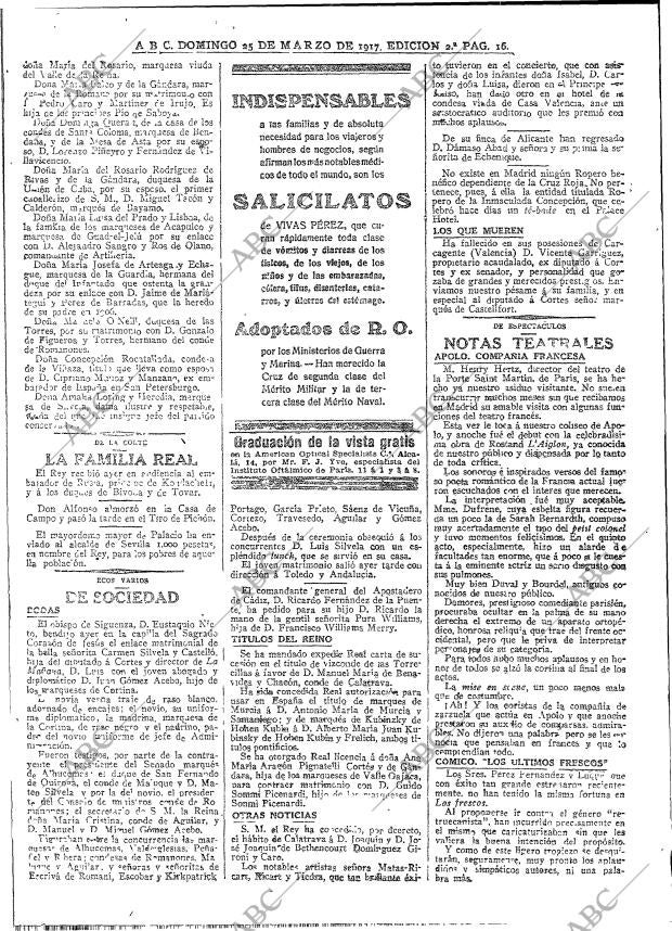 ABC MADRID 25-03-1917 página 16