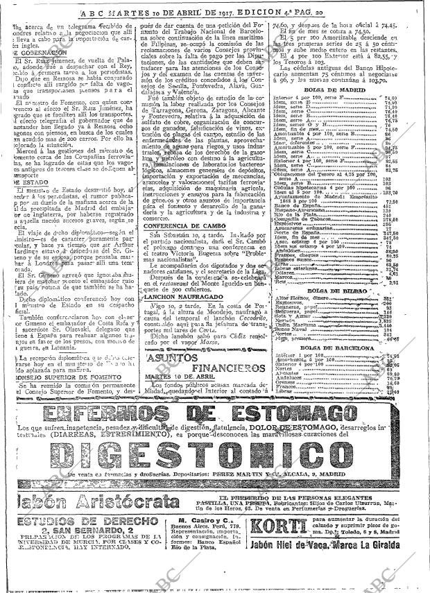 ABC MADRID 10-04-1917 página 20