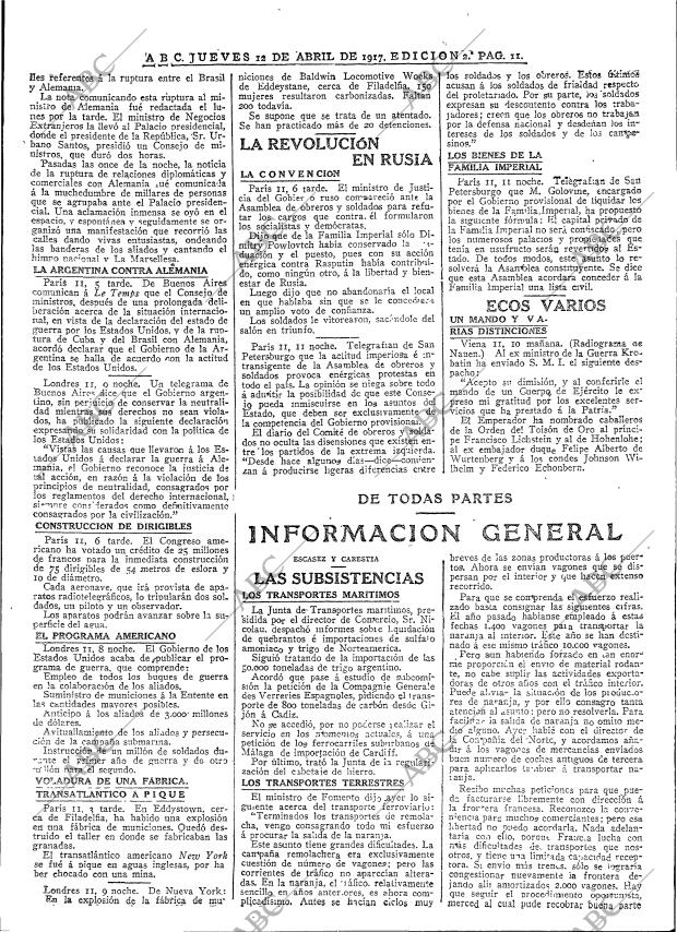 ABC MADRID 12-04-1917 página 11