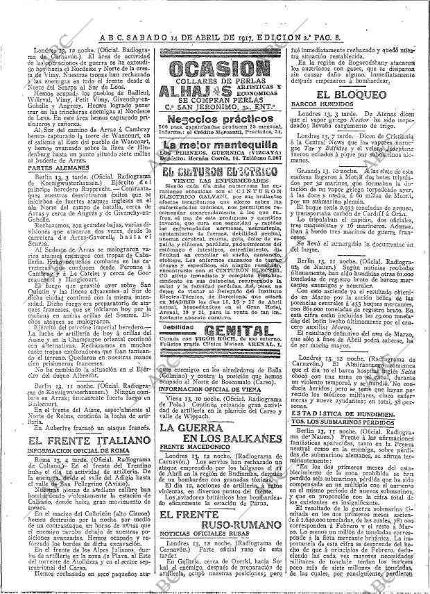 ABC MADRID 14-04-1917 página 8