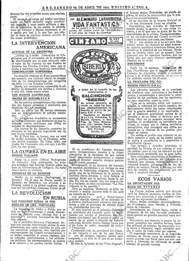 ABC MADRID 14-04-1917 página 9