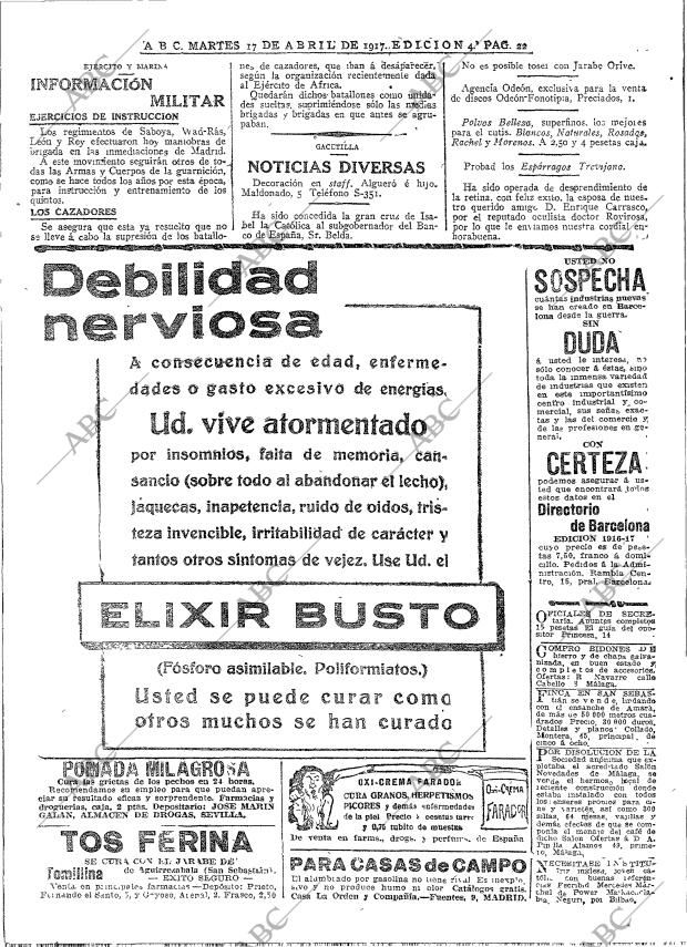 ABC MADRID 17-04-1917 página 22