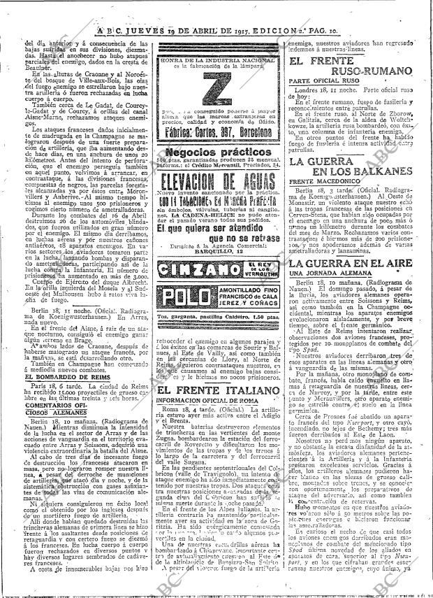 ABC MADRID 19-04-1917 página 10