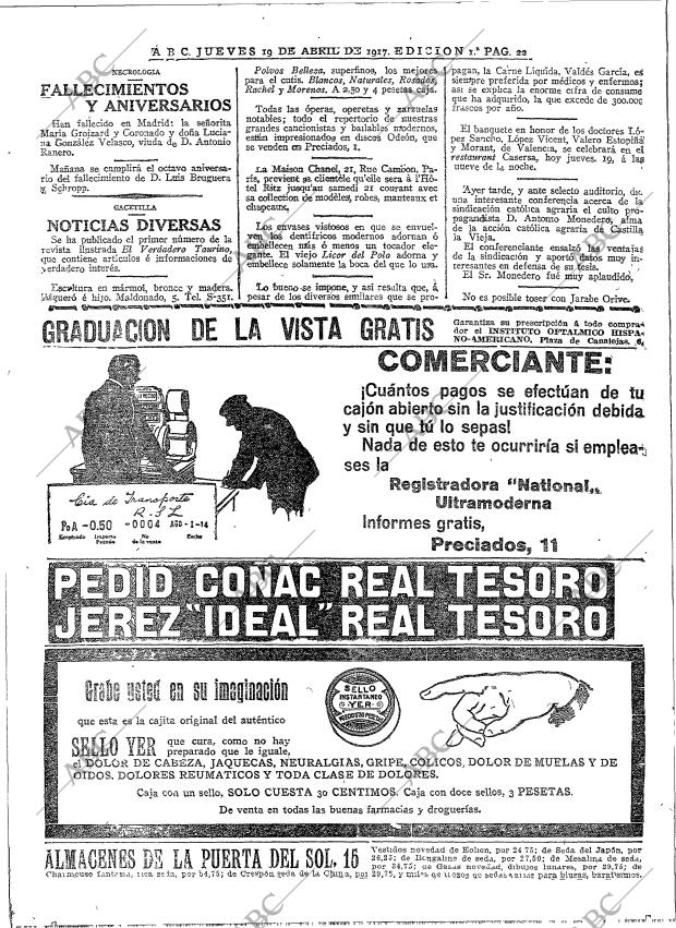 ABC MADRID 19-04-1917 página 22