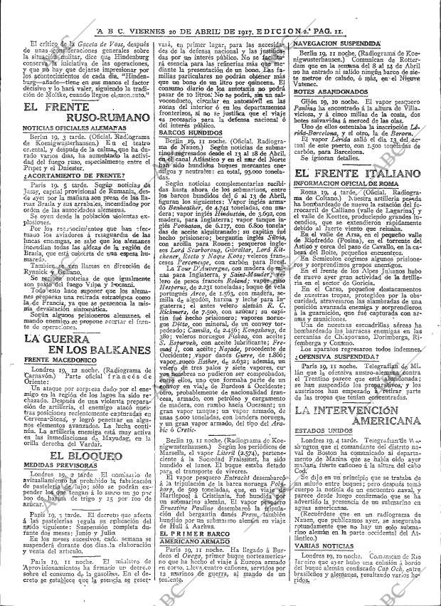 ABC MADRID 20-04-1917 página 11