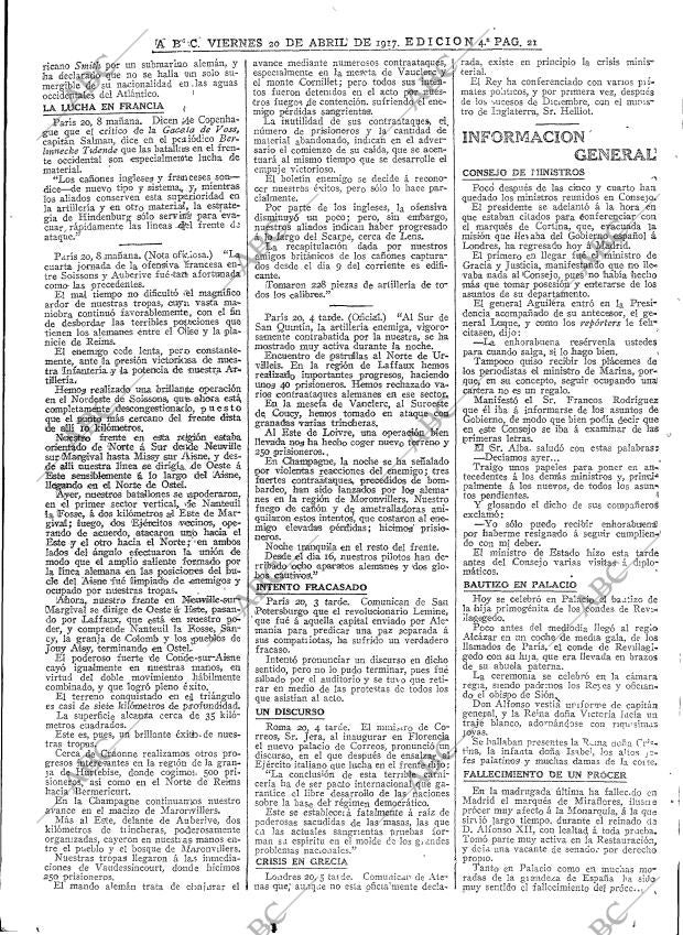ABC MADRID 20-04-1917 página 21