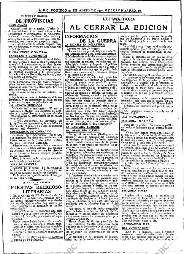 ABC MADRID 29-04-1917 página 16