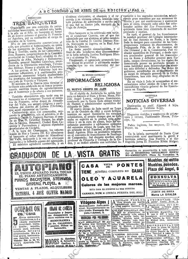 ABC MADRID 29-04-1917 página 19