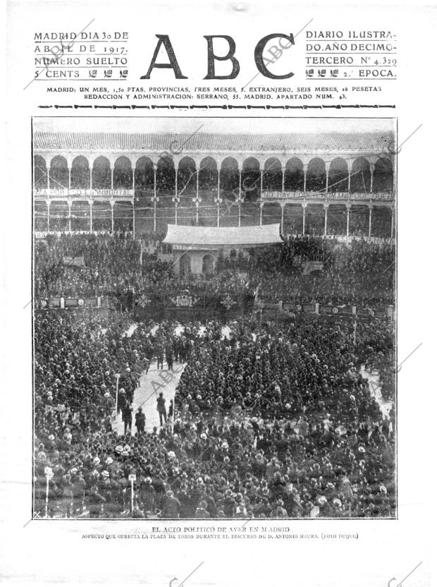 ABC MADRID 30-04-1917 página 1