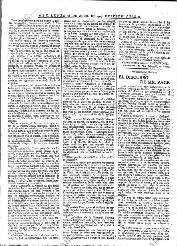 ABC MADRID 30-04-1917 página 8