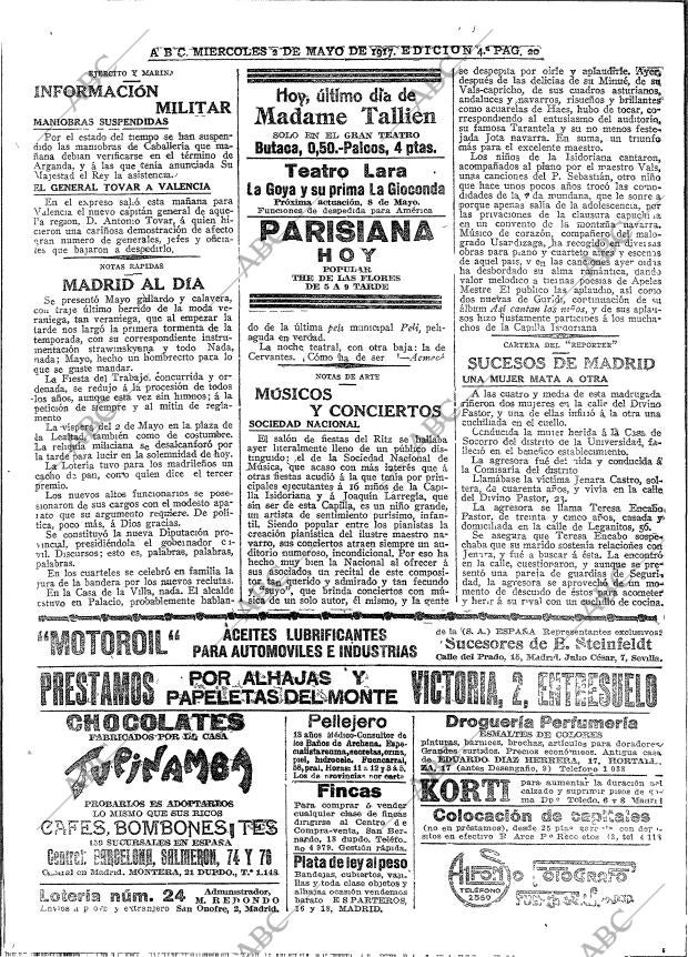 ABC MADRID 02-05-1917 página 20