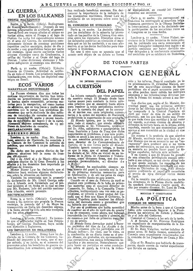 ABC MADRID 10-05-1917 página 11