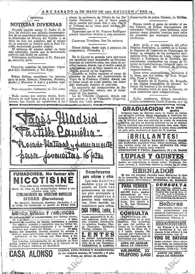 ABC MADRID 19-05-1917 página 14