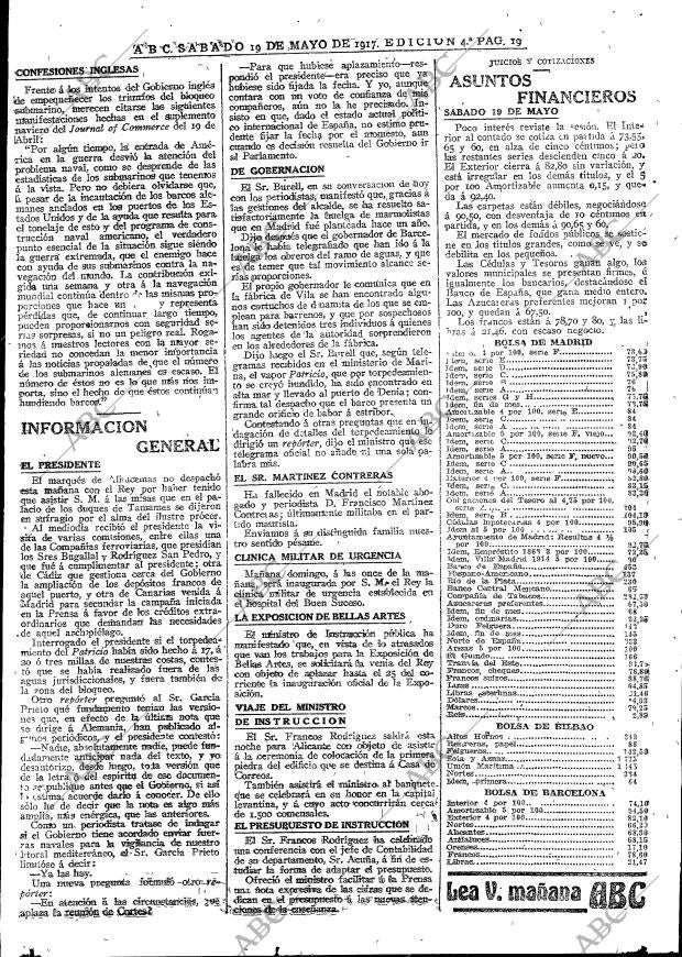 ABC MADRID 19-05-1917 página 19