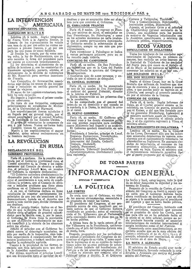 ABC MADRID 19-05-1917 página 9
