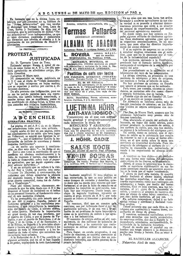 ABC MADRID 21-05-1917 página 9