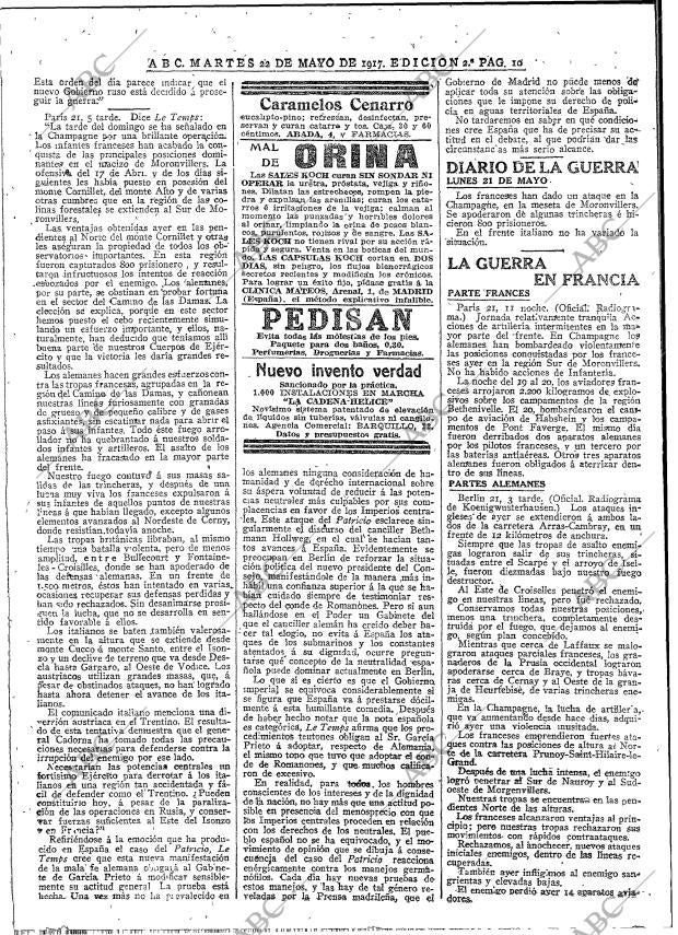 ABC MADRID 22-05-1917 página 10