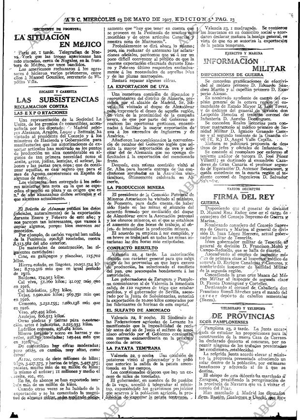 ABC MADRID 23-05-1917 página 13