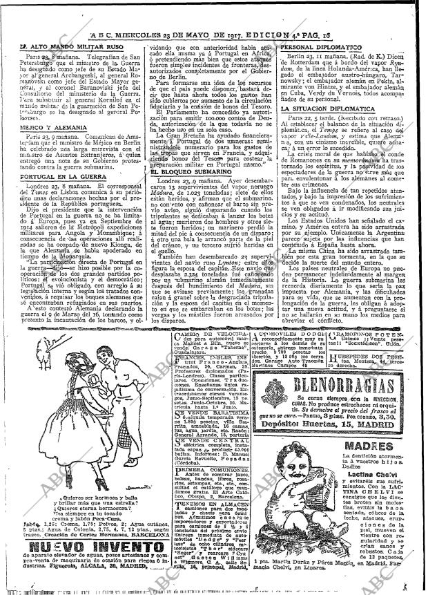 ABC MADRID 23-05-1917 página 16