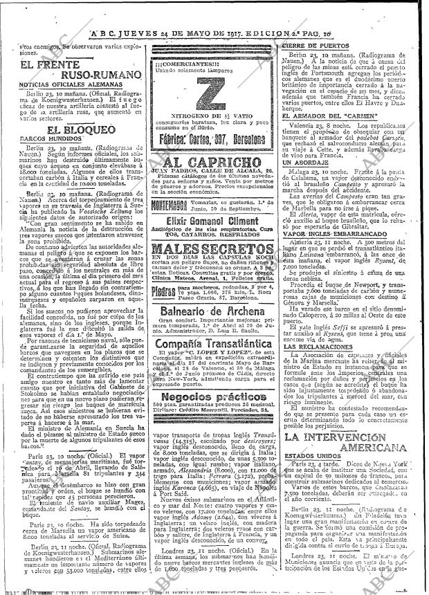 ABC MADRID 24-05-1917 página 10