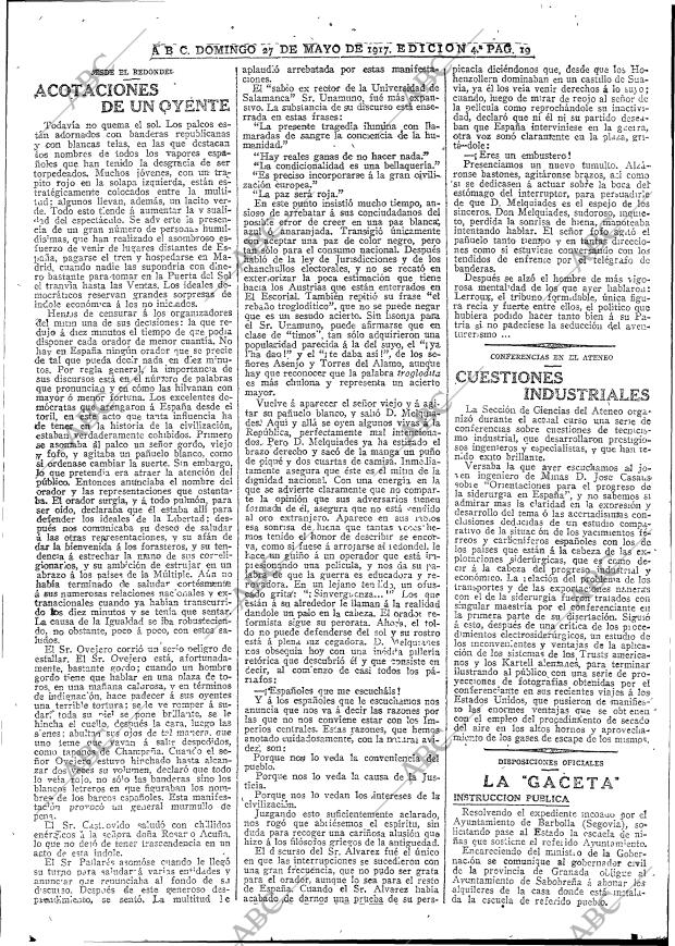 ABC MADRID 27-05-1917 página 19