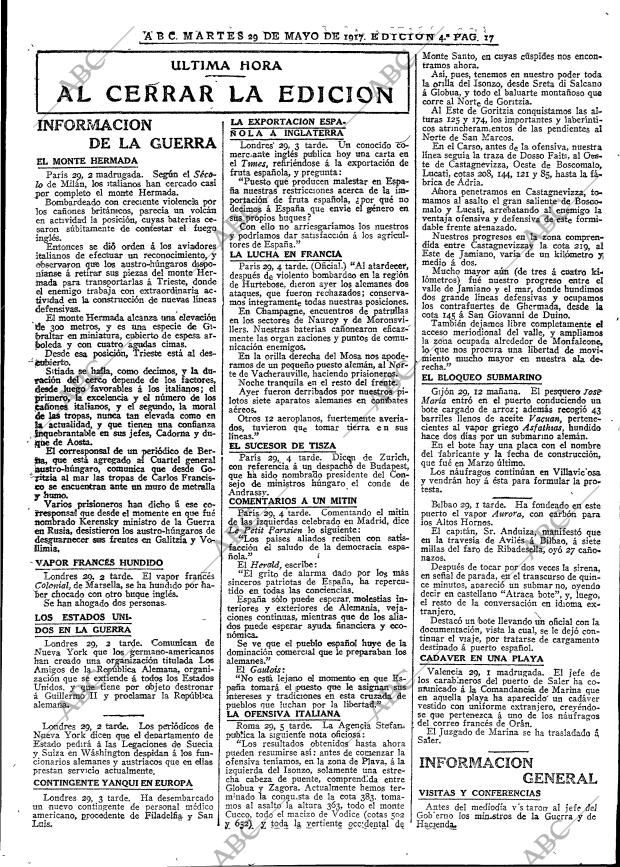 ABC MADRID 29-05-1917 página 17