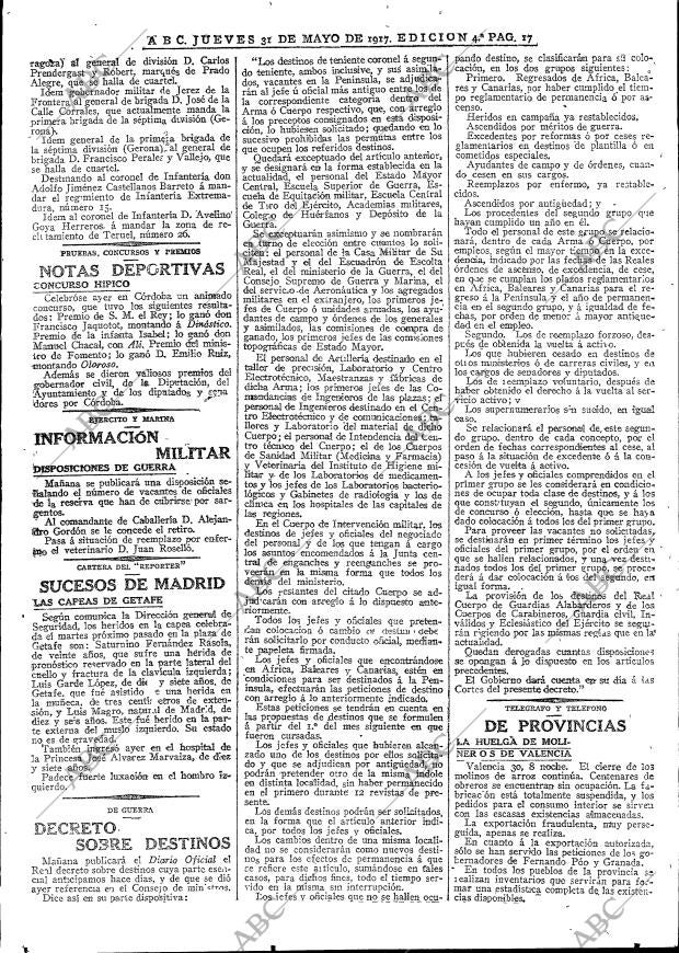 ABC MADRID 31-05-1917 página 17