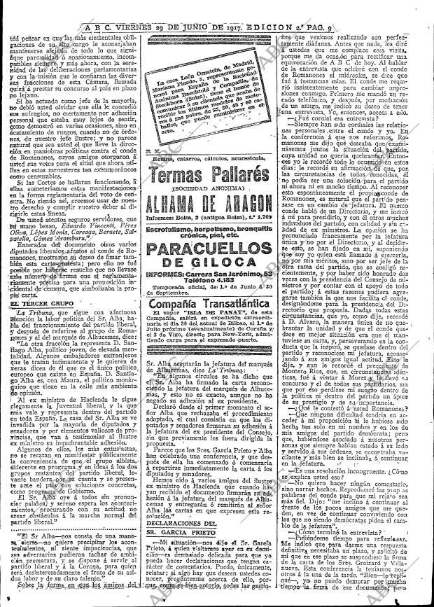 ABC MADRID 29-06-1917 página 9