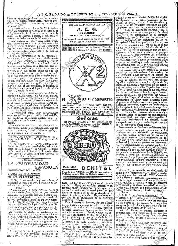 ABC MADRID 30-06-1917 página 9