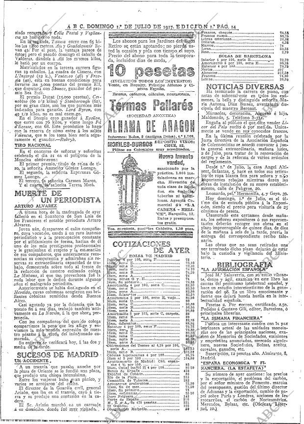 ABC MADRID 01-07-1917 página 14