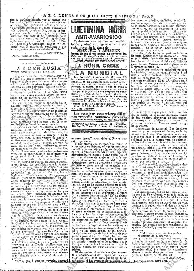 ABC MADRID 02-07-1917 página 6