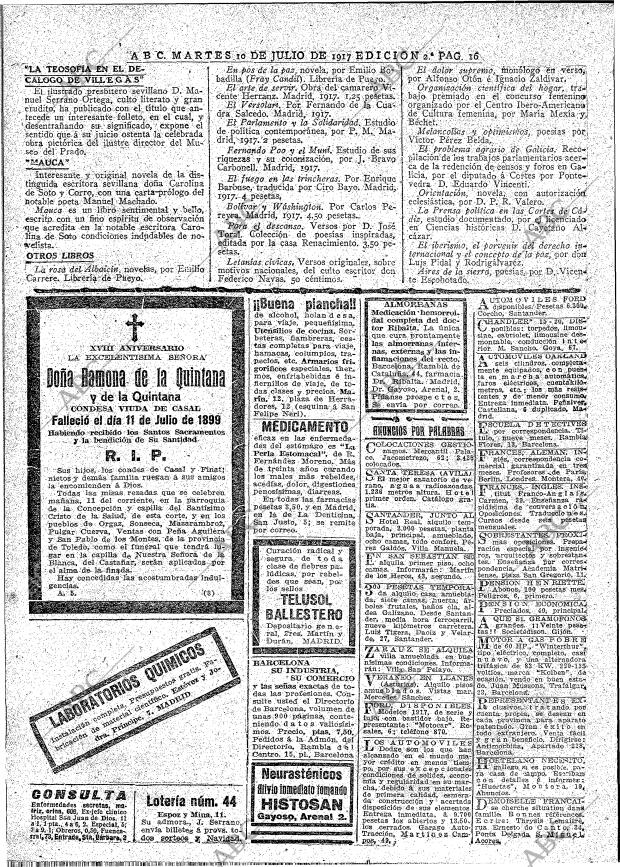 ABC MADRID 10-07-1917 página 16