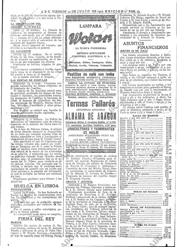 ABC MADRID 13-07-1917 página 13