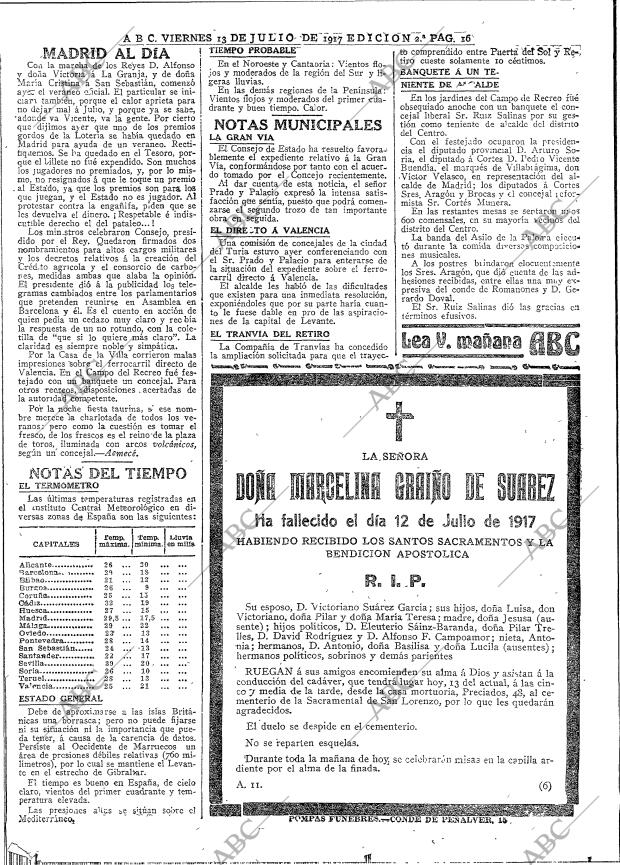 ABC MADRID 13-07-1917 página 16