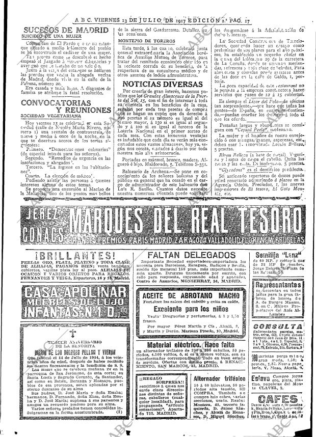 ABC MADRID 13-07-1917 página 17