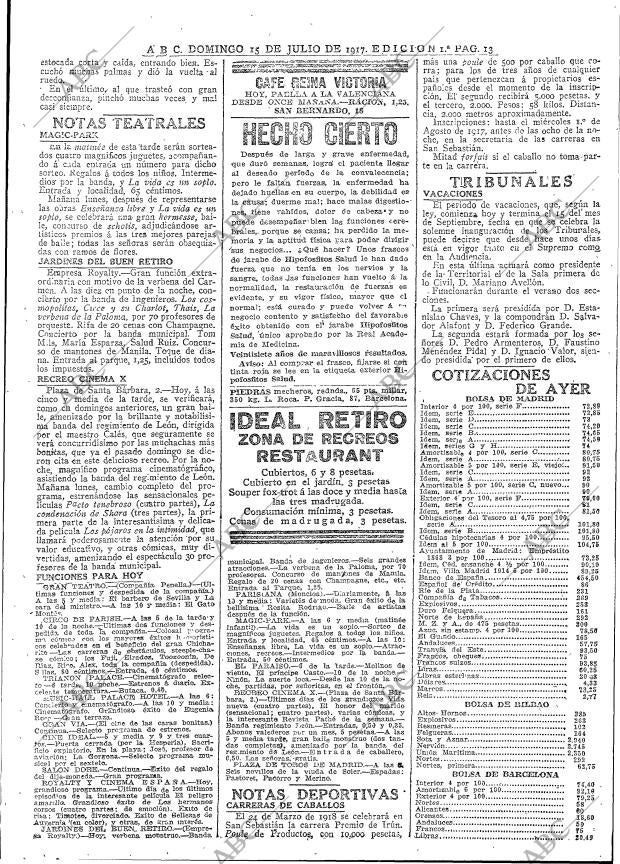 ABC MADRID 15-07-1917 página 13
