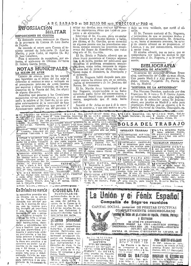 ABC MADRID 21-07-1917 página 15