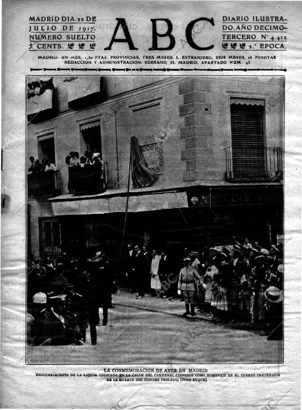 ABC MADRID 22-07-1917 página 1