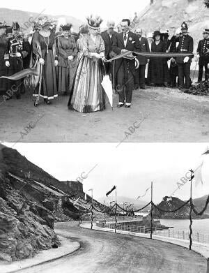 Inauguración de un paseo en san Sebastián - Cortando la cinta en el paseo de...