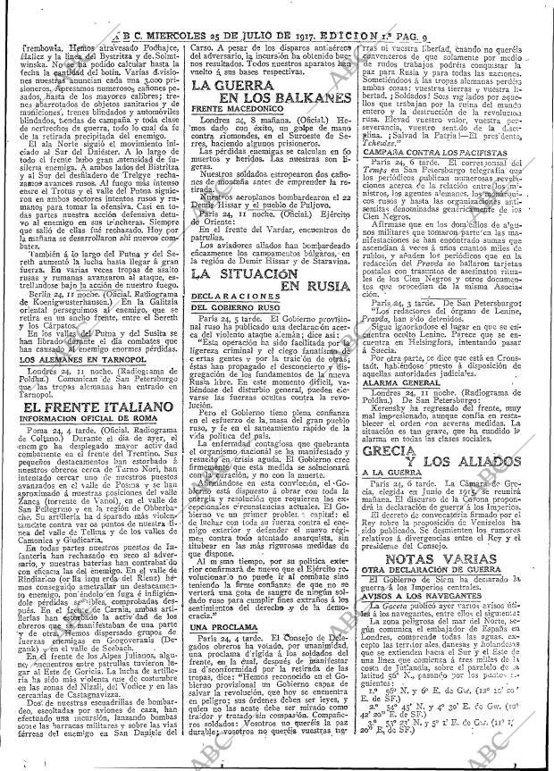 ABC MADRID 25-07-1917 página 9