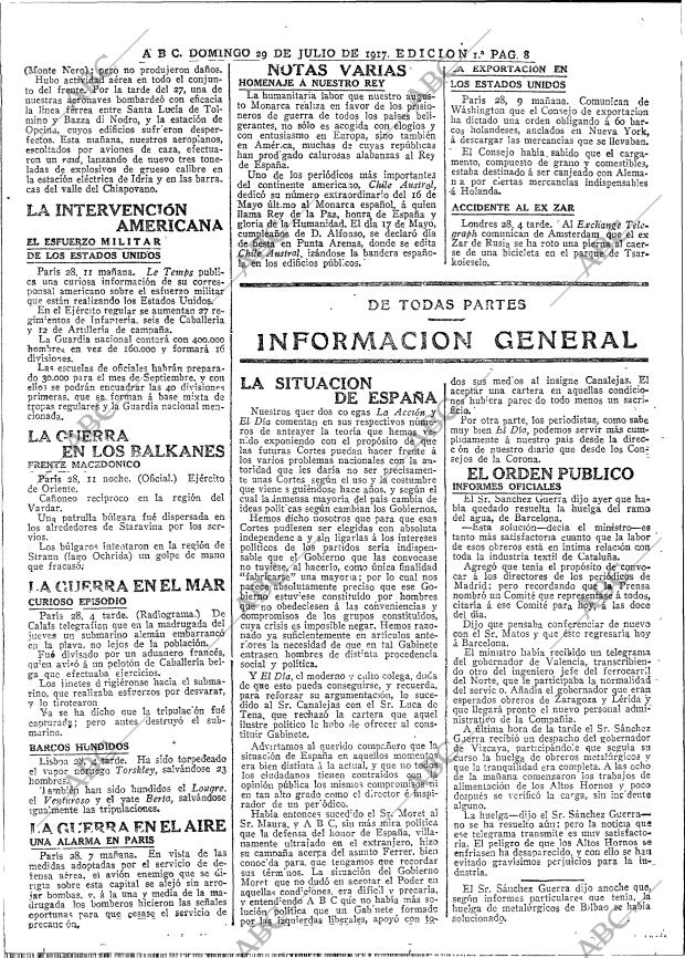 ABC MADRID 29-07-1917 página 8