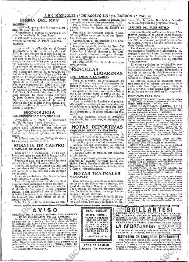 ABC MADRID 01-08-1917 página 14