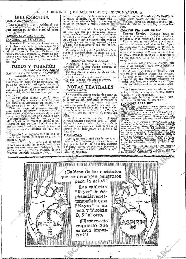 ABC MADRID 05-08-1917 página 14