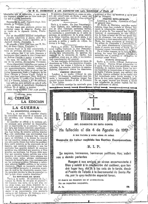 ABC MADRID 05-08-1917 página 16